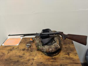 BSA Improved Model D on the range for a little practice on the bell target.