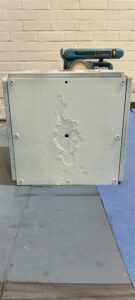 Shot up and overpainted many times
