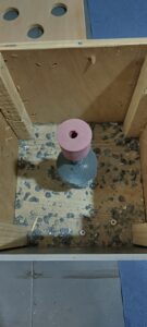 Residue of many hits inside the 8mm hole!