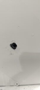 8mm bell aperture bell target at 15 yds with my S410, also 7/10!